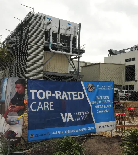 Legionella building at Ralph H. Johnson VA Medical Center, Charleston SC